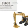 CAT Caterpillar 395 Next Generation Hydraulic Excavator General Purpose Version Yellow with Additional Tools High Line Series 1/87 HO Diecast Model Diecast Masters 85688