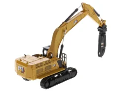 CAT Caterpillar 395 Next Generation Hydraulic Excavator General Purpose Version Yellow with Additional Tools High Line Series 1/87 HO Diecast Model Diecast Masters 85688