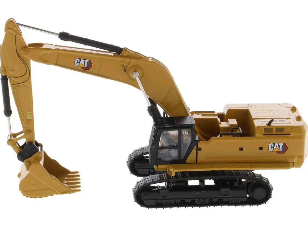 CAT Caterpillar 395 Next Generation Hydraulic Excavator General Purpose Version Yellow with Additional Tools High Line Series 1/87 HO Diecast Model Diecast Masters 85688