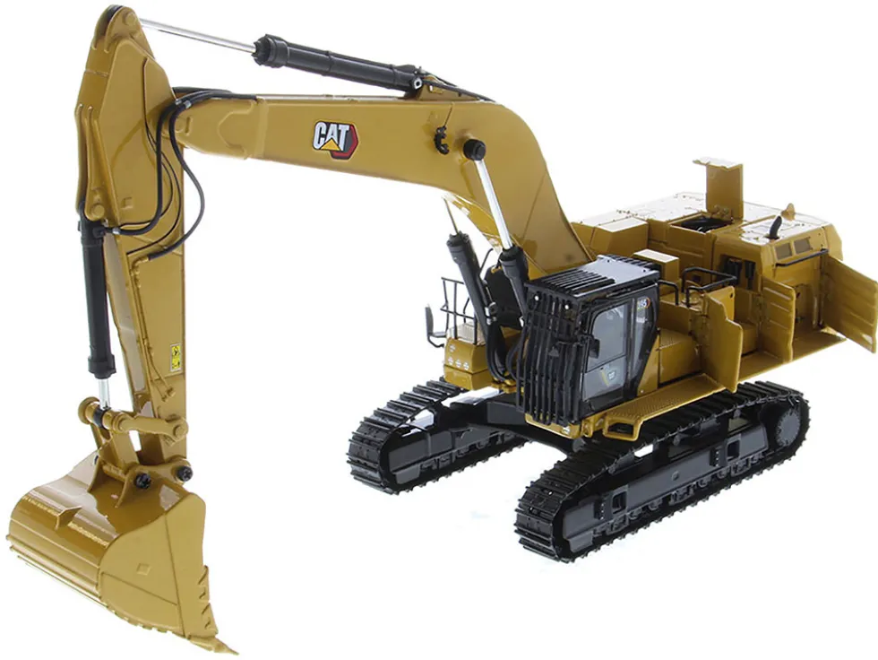 CAT Caterpillar 395 Next Generation Hydraulic Excavator General Purpose Version Yellow with Operator and Additional Tools High Line Series 1/50 Diecast Model Diecast Masters 85709