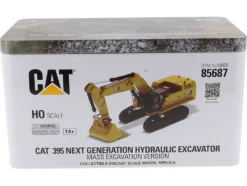 CAT Caterpillar 395 Next Generation Hydraulic Excavator Mass Excavation Version Yellow High Line Series 1/87 HO Diecast Model Diecast Masters 85687