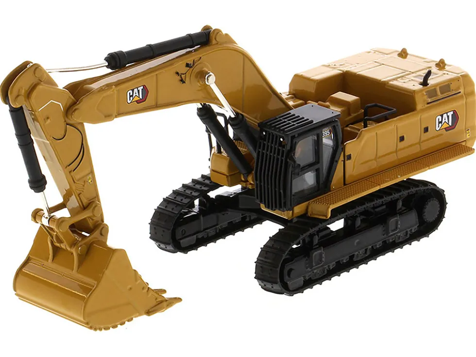 CAT Caterpillar 395 Next Generation Hydraulic Excavator Mass Excavation Version Yellow High Line Series 1/87 HO Diecast Model Diecast Masters 85687