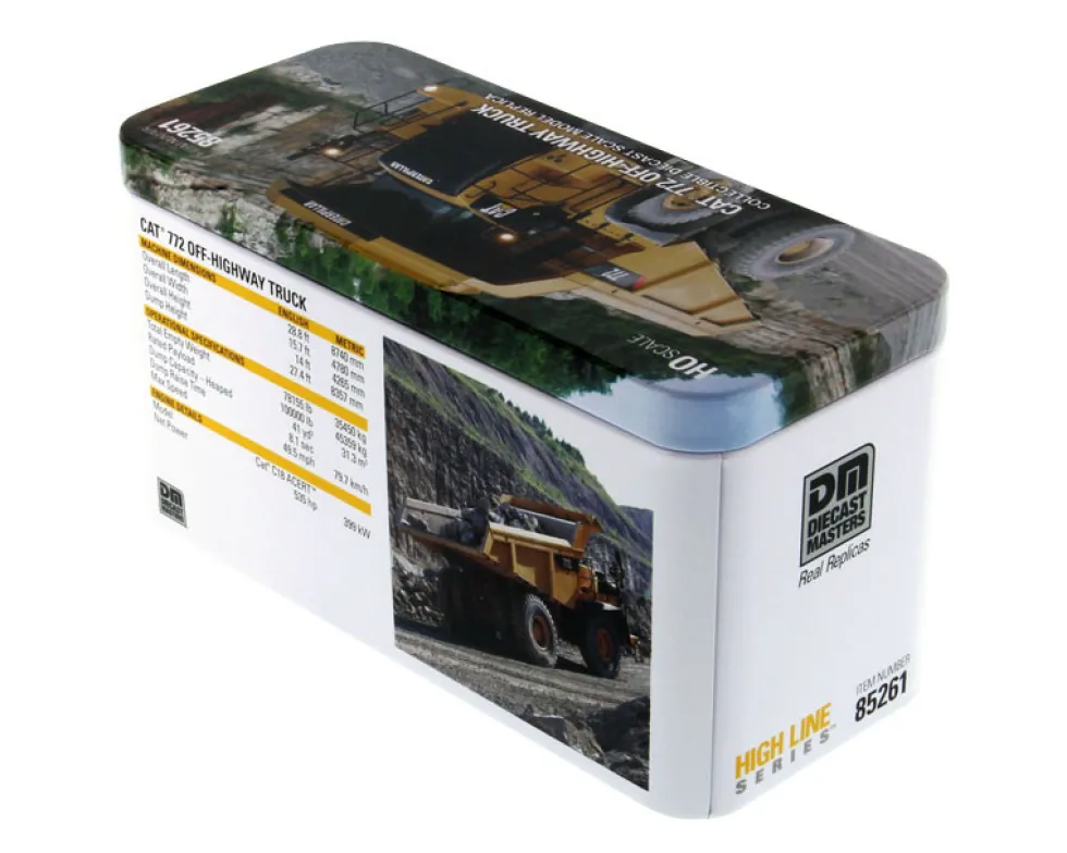 CAT Caterpillar 772 Off-Highway Dump Truck Operator High Line Series 1/87 HO Scale Diecast Model Diecast Masters 85261