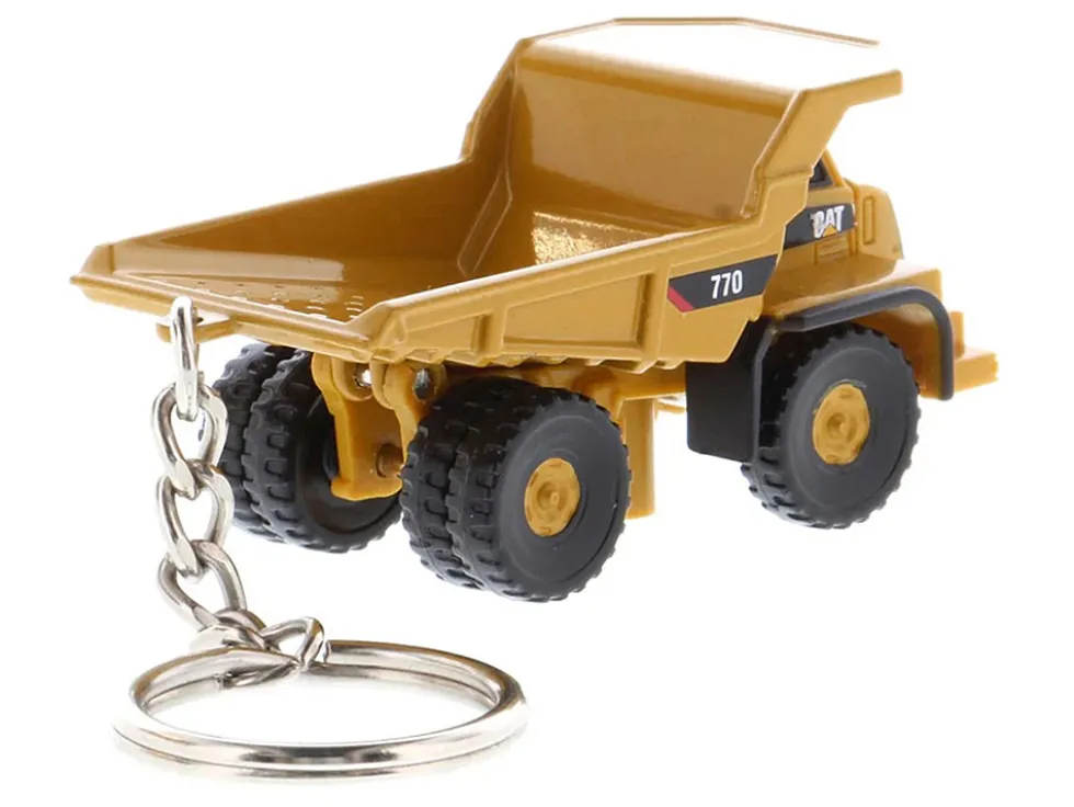 CAT Caterpillar 770 Off-Highway Truck Keychain Yellow Diecast Model by Diecast Masters