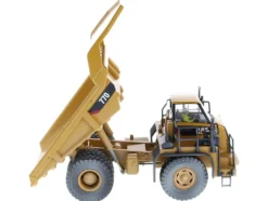 CAT Caterpillar 770 Off Highway Truck Yellow Weathered with Operator Weathered Series 1/50 Diecast Model Diecast Masters 85756
