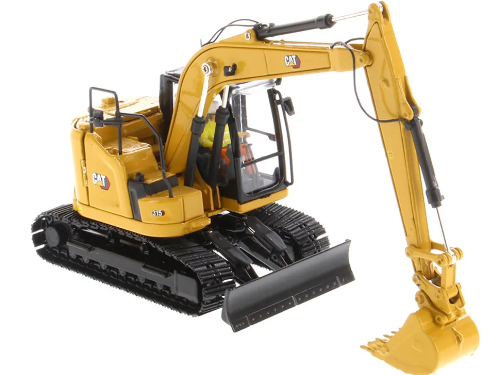 CAT Caterpillar 315 Track Type Hydraulic Excavator Yellow Operator High Line Series 1/50 Diecast Model Diecast Masters 85957