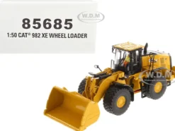 CAT Caterpillar 982 XE Wheel Loader Yellow with Operator High Line Series 1/50 Diecast Model Diecast Masters 85685