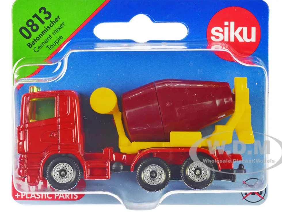 Cement Mixer Red and Yellow Diecast Model Siku 0813