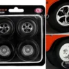 Centerline/Keystone Wheel and Tire Set of 4 pieces from 1970 Plymouth HEMI Cuda for 1/18 Scale Models by ACME