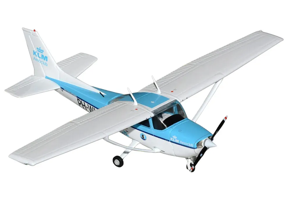 Cessna 172 Skyhawk Aircraft "KLM Aeroclub" (PH-WVO) Light Blue and White "Gemini General Aviation" Series 1/72 Diecast Model Airplane by GeminiJets