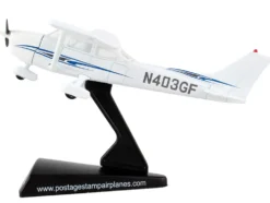 Cessna 172 Skyhawk Light Aircraft N403GF White 1/87 HO Diecast Model Airplane Postage Stamp PS5603-2
