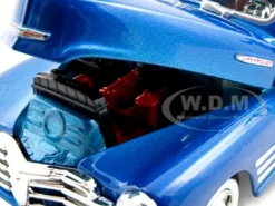 1948 Chevrolet Aerosedan Fleetline Blue 1/24 Diecast Model Car Motormax 73266