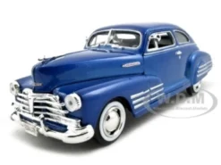 1948 Chevrolet Aerosedan Fleetline Blue 1/24 Diecast Model Car Motormax 73266