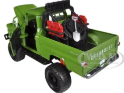 1958 Chevrolet Apache Fleetside Pickup Truck Off Road Green 1/24 Diecast Model Motormax 79135