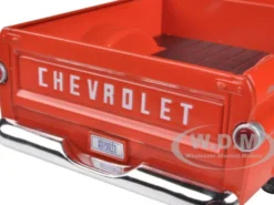 1958 Chevrolet Apache Fleetside Pickup Orange 1/24 Diecast Car Model Motormax 79311