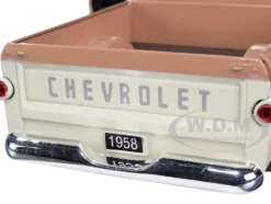 1958 Chevrolet Apache Fleetside Pickup Truck Brown and Beige 1/24 Diecast Model Car Motormax 79311