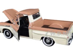 1958 Chevrolet Apache Fleetside Pickup Truck Brown and Beige 1/24 Diecast Model Car Motormax 79311