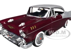 1957 Chevrolet Bel Air Burgundy Metallic and Silver Metallic 