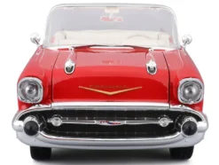 1957 Chevrolet Bel Air Convertible Red with White Interior