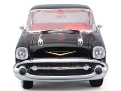 1957 Chevrolet Bel Air Coupe Black with Red Interior