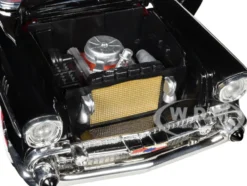 1957 Chevrolet Bel Air Hardtop Black White Top Red Interior 1/18 Diecast Model Car Road Signature 92109