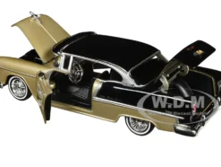 1955 Chevrolet Bel Air Lowrider Hard Top Beige Metallic and Black Get Low Series 1/24 Diecast Car Model Motormax 79031BE