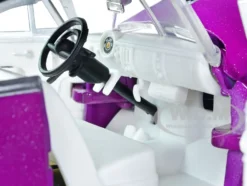 1950 Chevrolet Bel Air Lowrider Purple Metallic Black Top White Interior Get Low Series 1/24 Diecast Model Car Motormax 79026