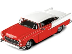 1955 Chevrolet Bel Air Red and White 