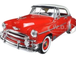 1950 Chevrolet Bel Air Red 1/24 Diecast Car Model by Motormax - www.diecastmodelswholesale.com