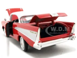 1957 Chevrolet Bel Air Red 1/24 Diecast Model Car Motormax 73228
