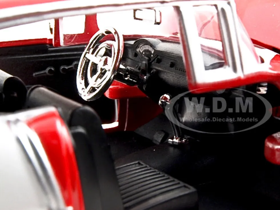 1955 Chevrolet Bel Air Red 1/24 Diecast Model Car Motormax 73229