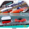 1957 Chevrolet Bel Air with Alameda Trailer Red Tow & Go 1/64 Diecast Model Maisto 15368-B