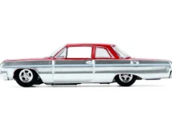 1964 Chevrolet Biscayne Lowrider Silver Metallic and Red Two-Tone
