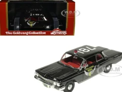 1961 Chevrolet Biscayne "Ohio State Highway Patrol" Black with Red Interior Limited Edition to 150 pieces Worldwide 1/43 Model Car by Goldvarg Collection