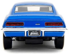 1969 Chevrolet Camaro Blue Metallic with White Stripes "2 Fast 2 Furious" (2003) Movie "Fast & Furious" Series 1/32 Diecast Model Car by Jada