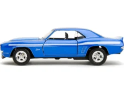 1969 Chevrolet Camaro Blue Metallic with White Stripes