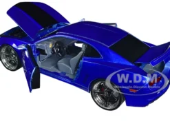 2010 Chevrolet Camaro Candy Blue with Black Hood Bigtime Muscle Series 1/24 Diecast Model Car Jada 34209