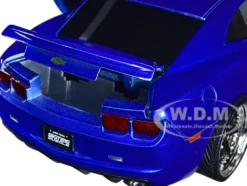2010 Chevrolet Camaro Candy Blue with Black Hood Bigtime Muscle Series 1/24 Diecast Model Car Jada 34209