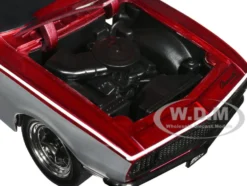 1967 Chevrolet Camaro Candy Red and Silver Metallic Bigtime Muscle Series 1/24 Diecast Model Car Jada 34719