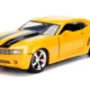 2006 Chevrolet Camaro Concept Yellow Bumblebee Robot on Chassis Collectible Metal Coin Transformers Movie 1/24 Diecast Model Car Jada 98497