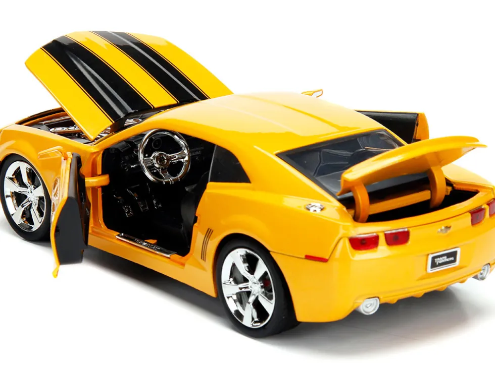 2006 Chevrolet Camaro Concept Yellow Bumblebee Robot on Chassis Collectible Metal Coin Transformers Movie 1/24 Diecast Model Car Jada 98497