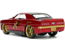 1969 Chevrolet Camaro Dark Red Metallic Black Top Robin Diecast Figure Batman Hollywood Rides Series 1/32 Diecast Model Car Jada 33088