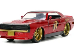 1969 Chevrolet Camaro Dark Red Metallic Black Top Robin Diecast Figure Batman Hollywood Rides Series 1/32 Diecast Model Car Jada 33088