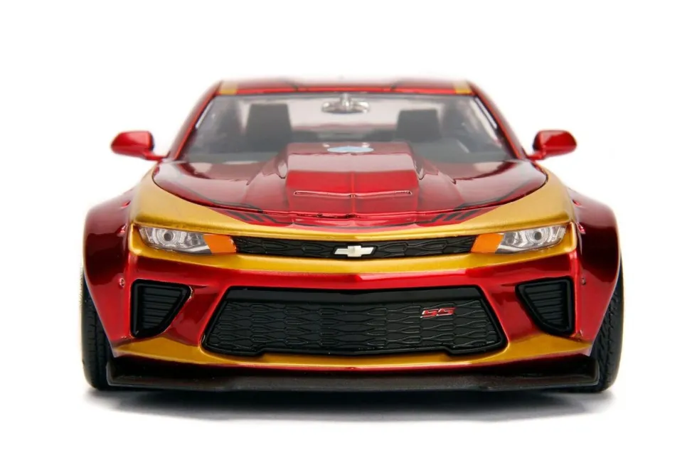 2016 Chevrolet Camaro Iron Man Diecast Figure Marvel Series 1/24 Diecast Model Car Jada 99724
