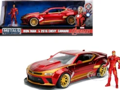 2016 Chevrolet Camaro Iron Man Diecast Figure Marvel Series 1/24 Diecast Model Car Jada 99724