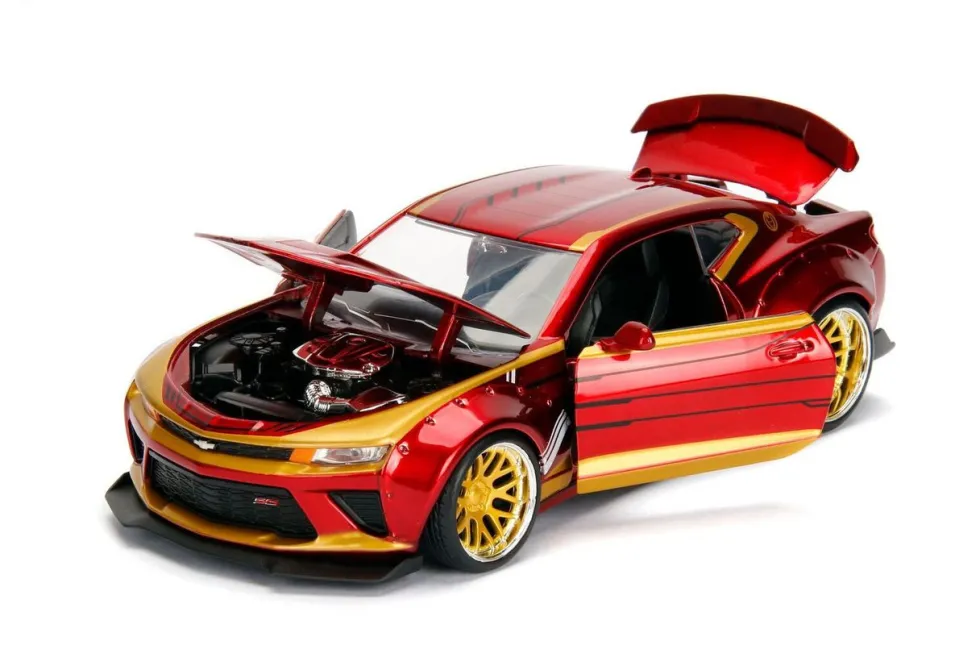 2016 Chevrolet Camaro Iron Man Diecast Figure Marvel Series 1/24 Diecast Model Car Jada 99724