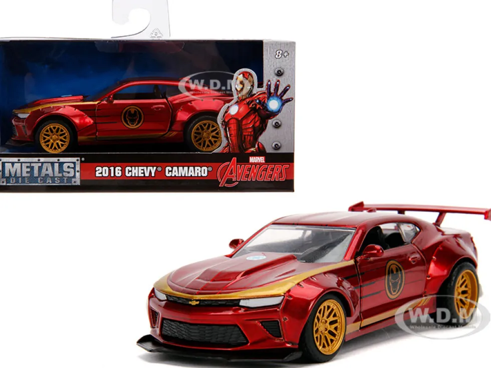 2016 Chevrolet Camaro Iron Man Theme Marvel Series 1/32 Diecast Model Car Jada 30298