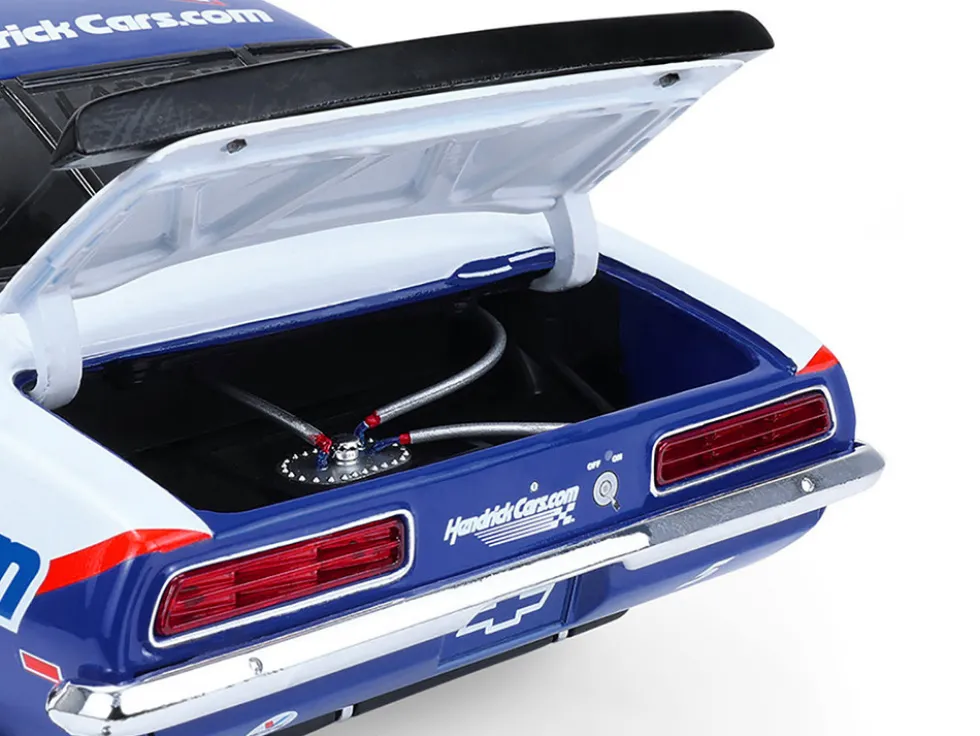 1969 Chevrolet Camaro #5 Kyle Larson "Hendrick Motorsports First Win Tribute" Blue and White with Graphics 1/18 Diecast Model Car by Highway 61