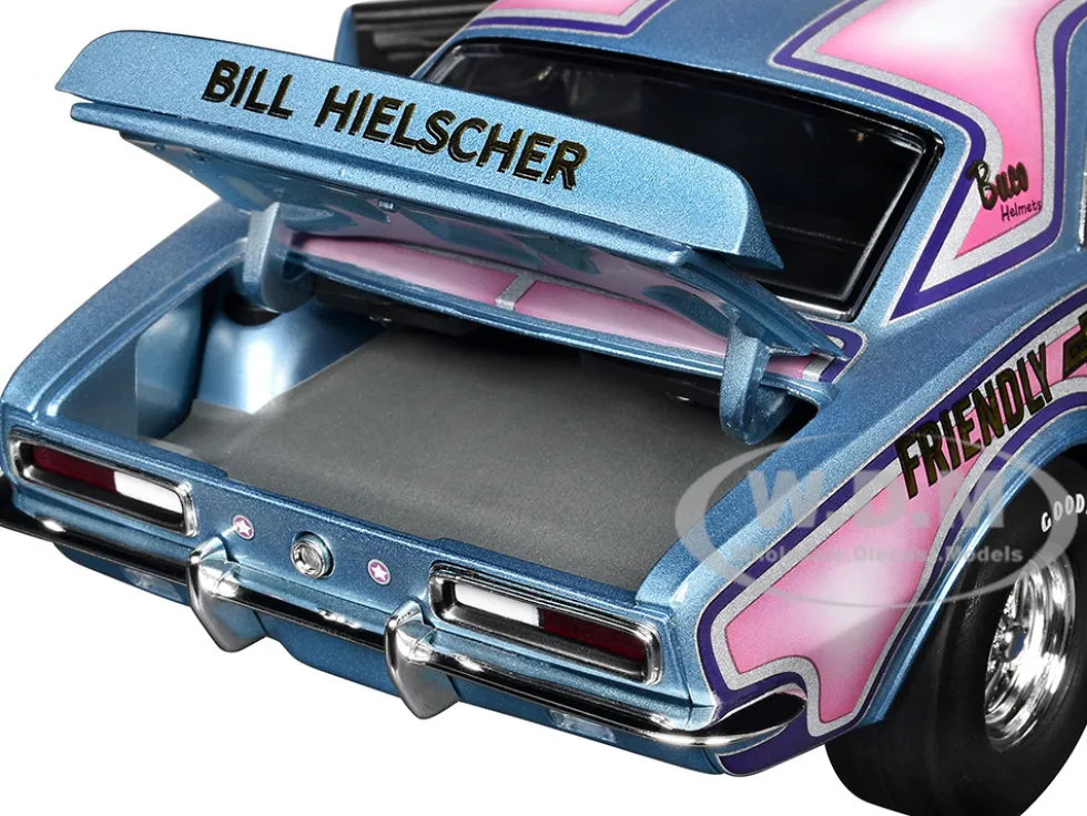 1967 Chevrolet Camaro "Mr. Bardahl Drag Car" Blue Metallic with Red and White Graphics Limited Edition to 312 pieces Worldwide 1/18 Diecast Model Car by ACME
