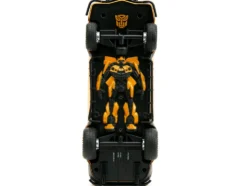 1977 Chevrolet Camaro Off Road Version Bumblebee Yellow Metallic with Black Stripes and Transformers Logo Diecast Statue Transformers Rise of the Beasts 2023 Movie Hollywood Rides Series 1/24 Diecast Model Car Jada 34263